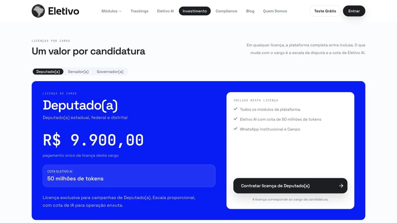 eletivo.app pricing page (After)