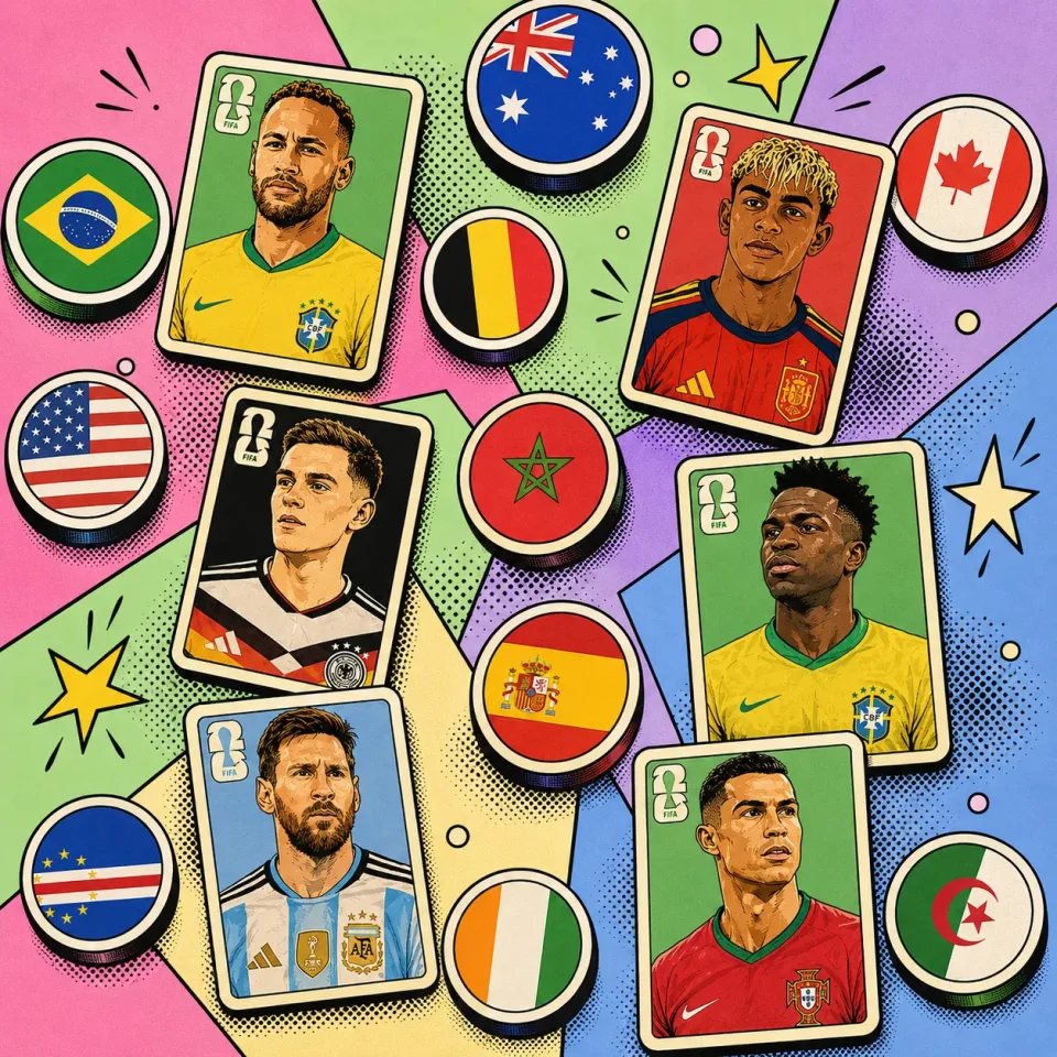 Illustration for “Figurinhas esportivas além de 2026”