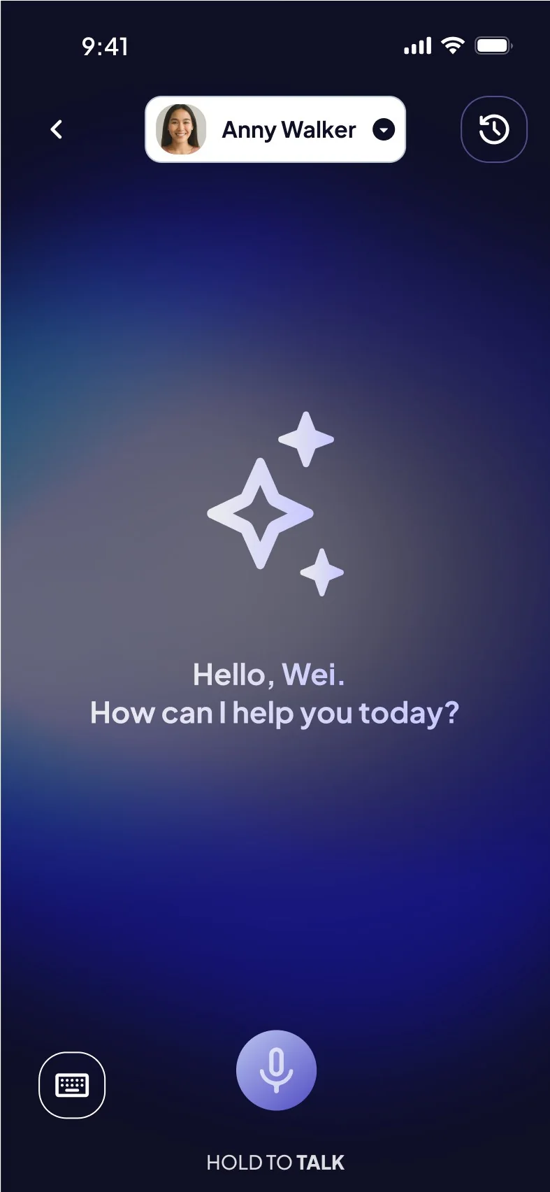 Mei voice assistant ready to listen
