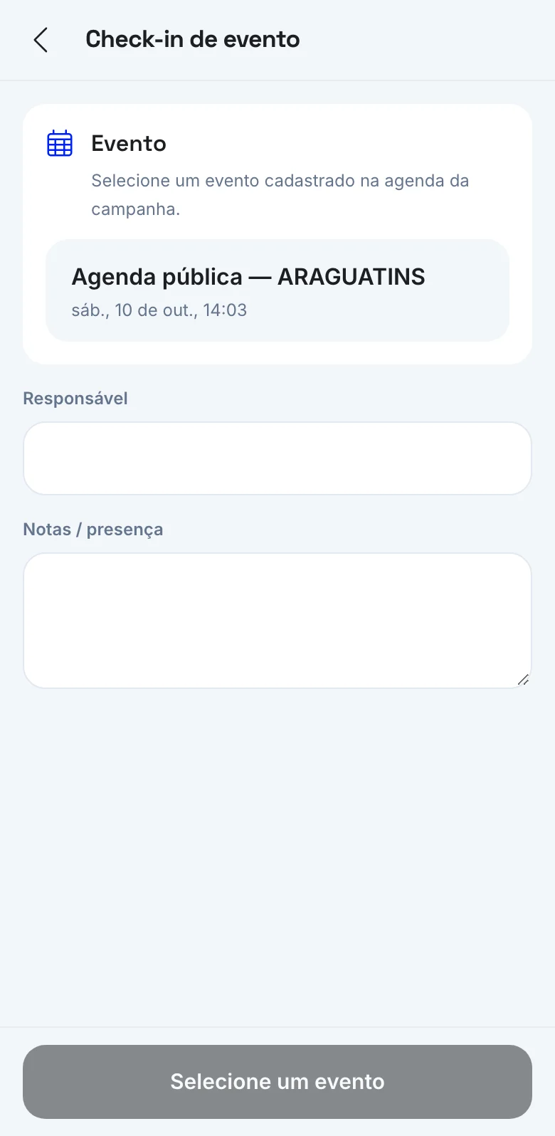 Event check-in