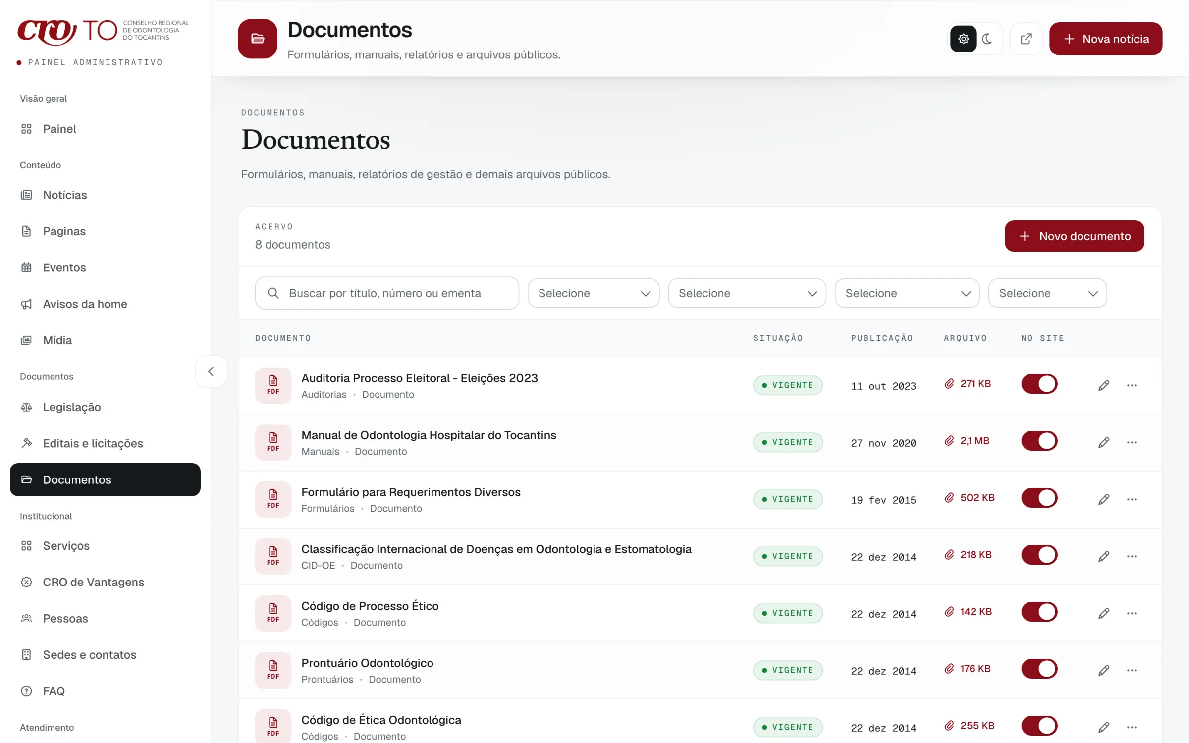 Documents manager