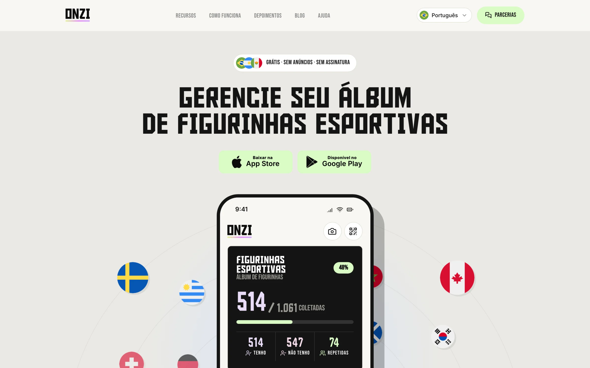 The Onzi website