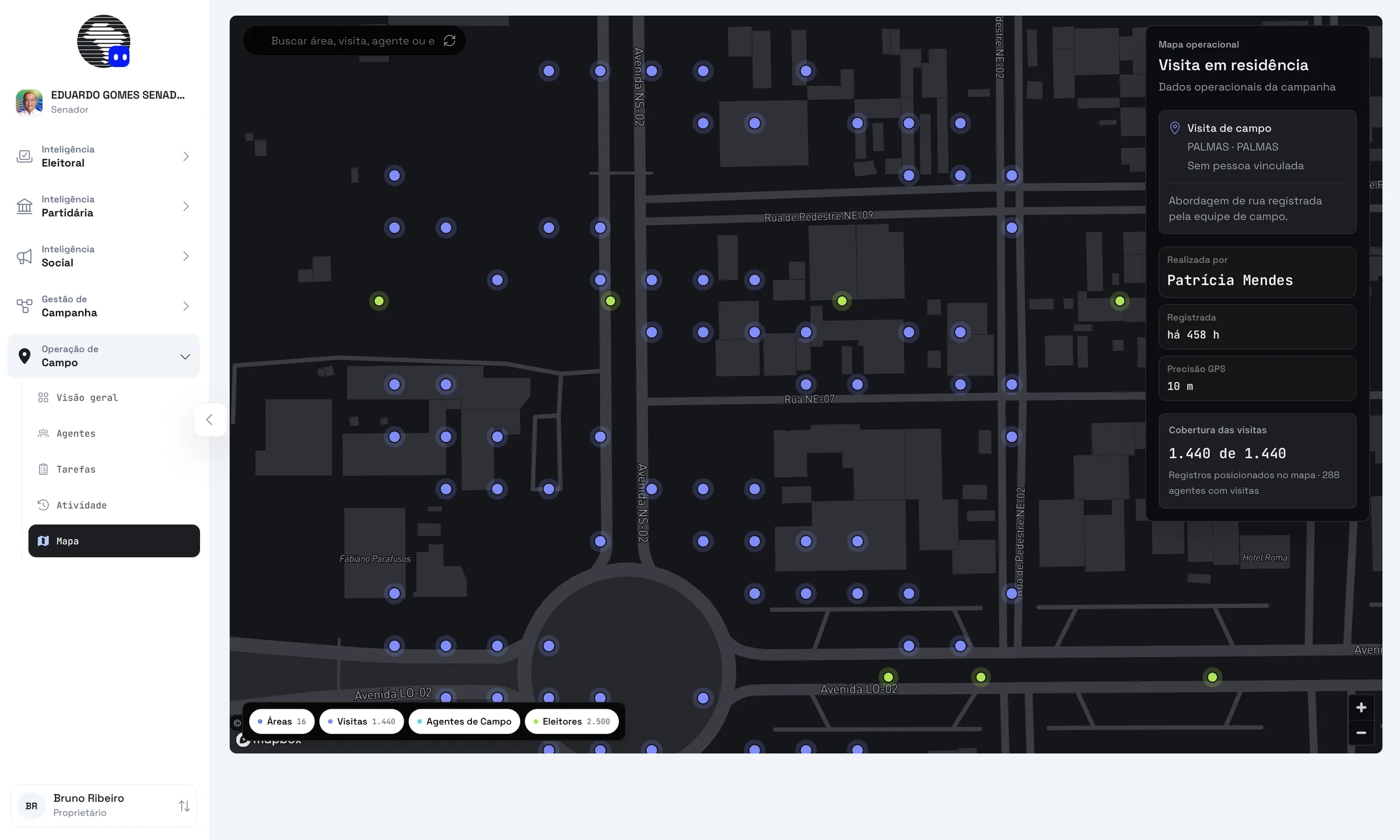 A home visit on the operational map