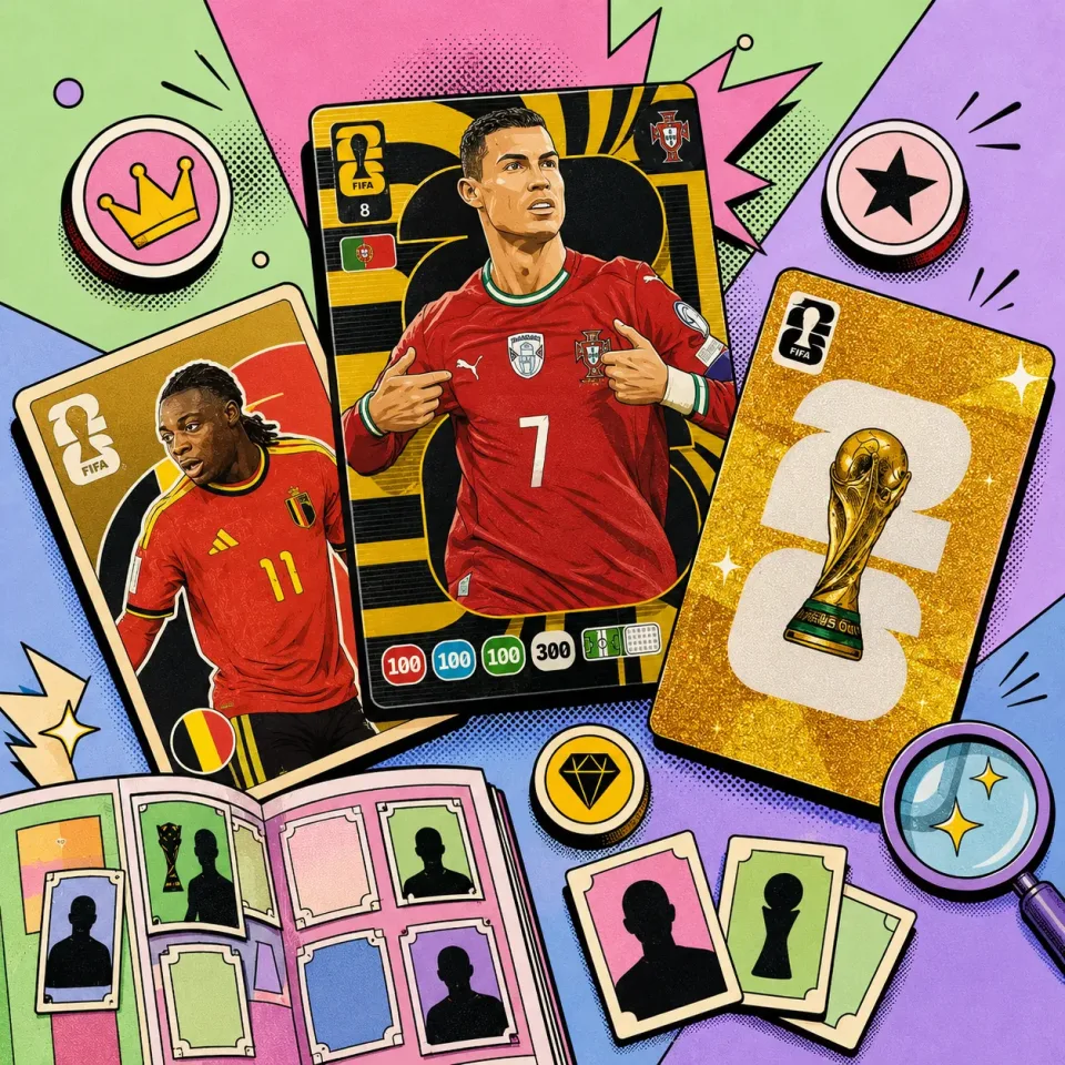 Illustration for “O que procurar em um app de figurinhas esportivas”