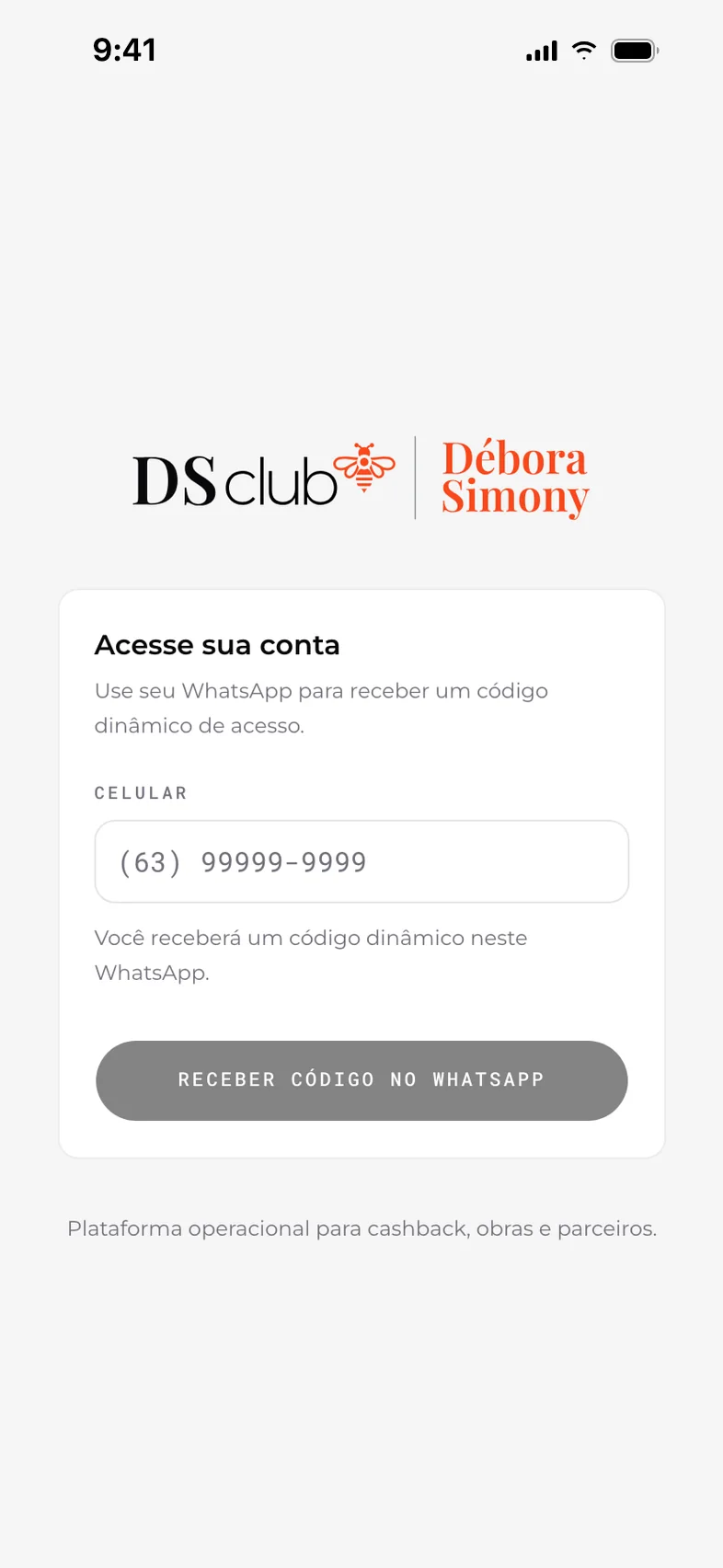 The live sign-in on a phone