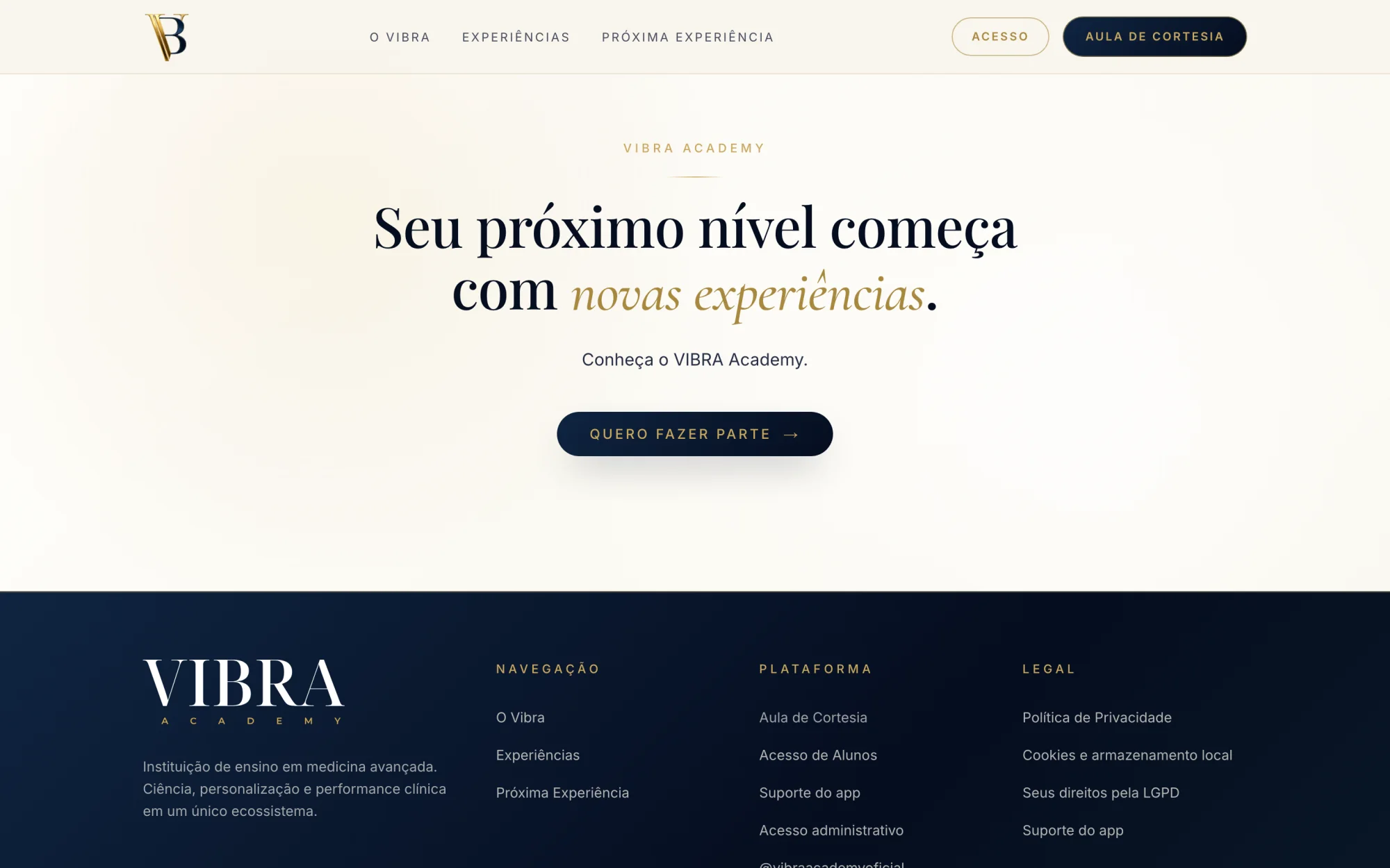 Closing call and footer