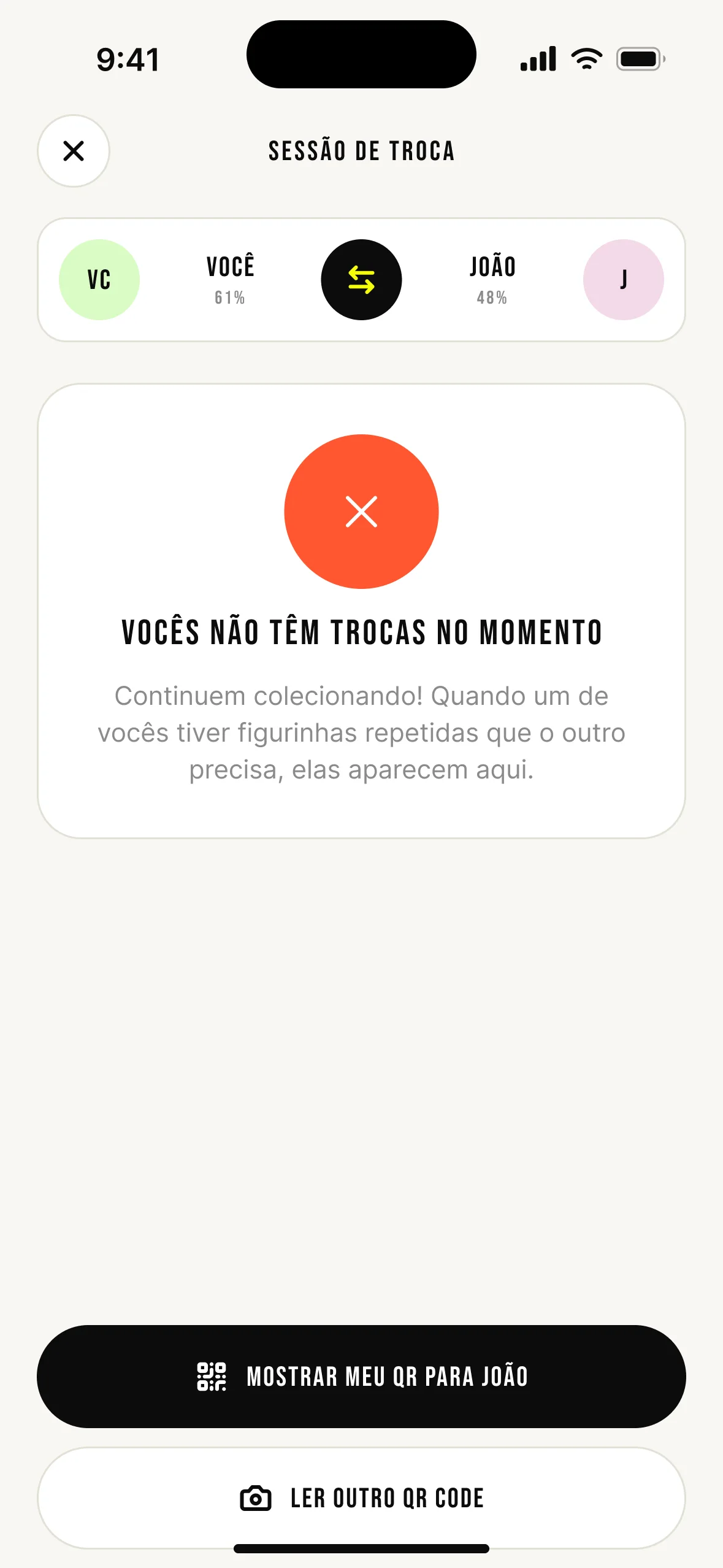 No trades available